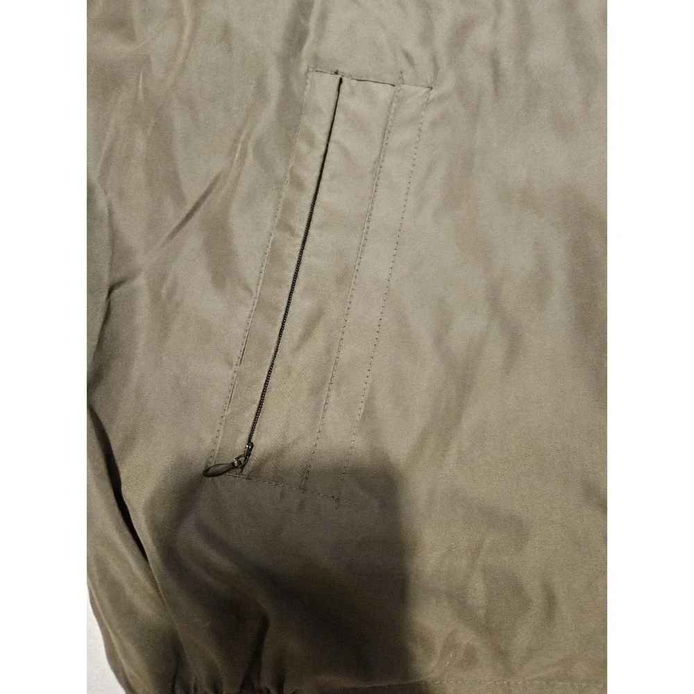 London Fog‎ Jacket Mens XXL Tan Full Zip In Out Pockets Lined Windbreaker Golf